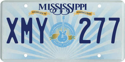 MS license plate XMY277