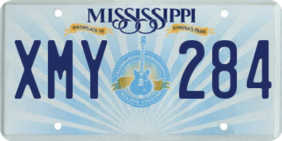 MS license plate XMY284