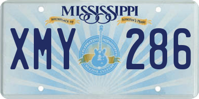 MS license plate XMY286