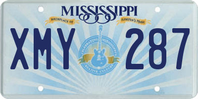 MS license plate XMY287