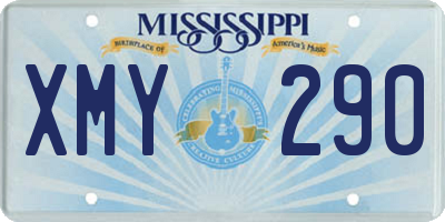 MS license plate XMY290