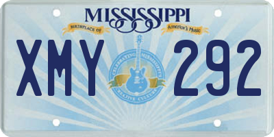 MS license plate XMY292