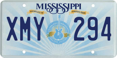 MS license plate XMY294