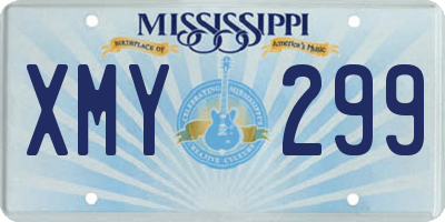 MS license plate XMY299