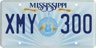 MS license plate XMY300