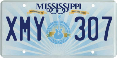 MS license plate XMY307