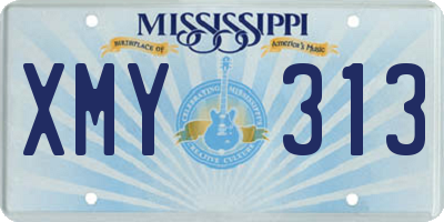 MS license plate XMY313