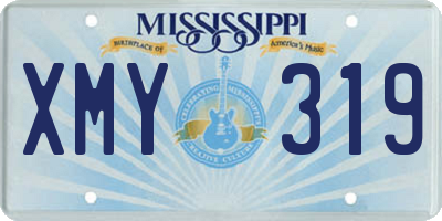 MS license plate XMY319