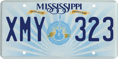 MS license plate XMY323