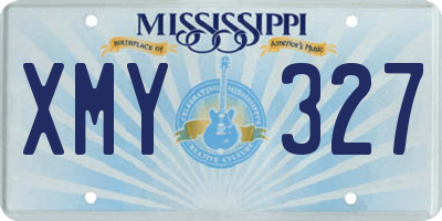 MS license plate XMY327