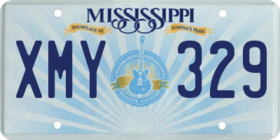 MS license plate XMY329