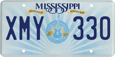 MS license plate XMY330