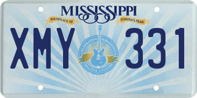 MS license plate XMY331
