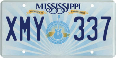 MS license plate XMY337