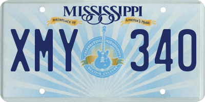 MS license plate XMY340