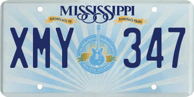 MS license plate XMY347
