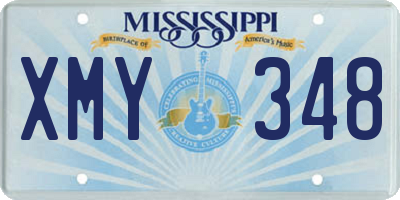 MS license plate XMY348