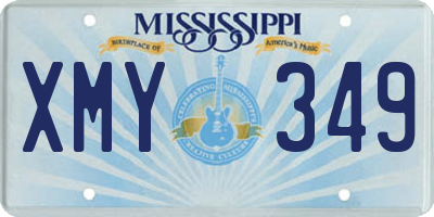 MS license plate XMY349