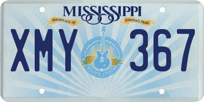MS license plate XMY367
