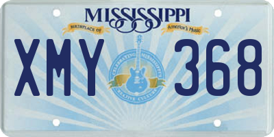 MS license plate XMY368