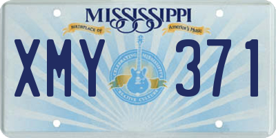 MS license plate XMY371