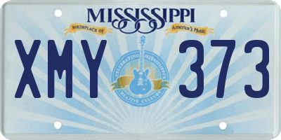 MS license plate XMY373