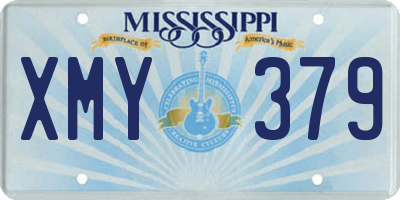 MS license plate XMY379