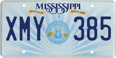 MS license plate XMY385