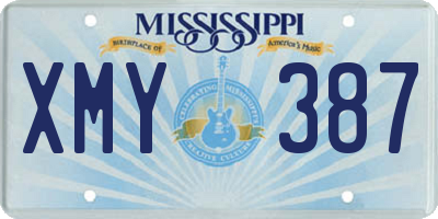 MS license plate XMY387