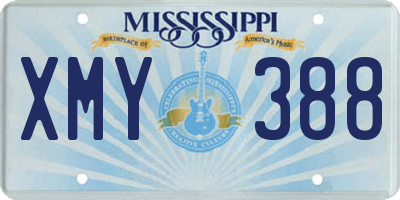 MS license plate XMY388
