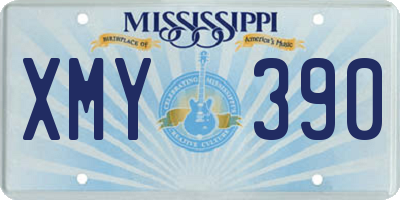 MS license plate XMY390