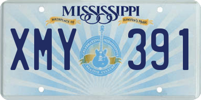 MS license plate XMY391