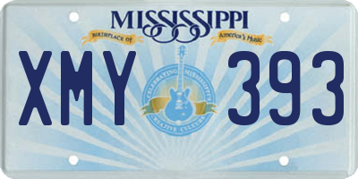 MS license plate XMY393