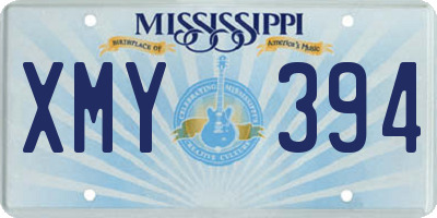 MS license plate XMY394