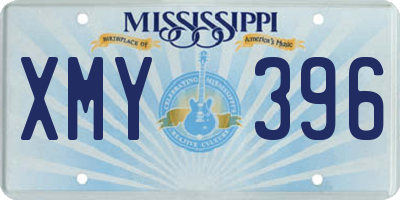 MS license plate XMY396