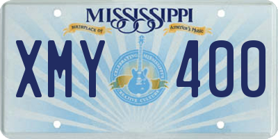 MS license plate XMY400