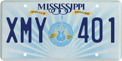 MS license plate XMY401