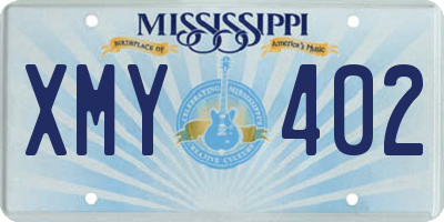 MS license plate XMY402