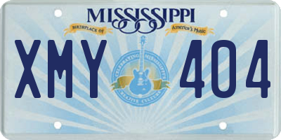 MS license plate XMY404