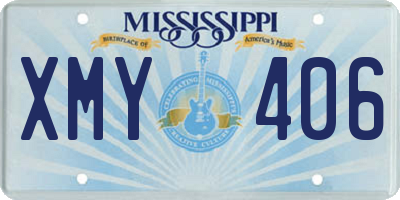 MS license plate XMY406