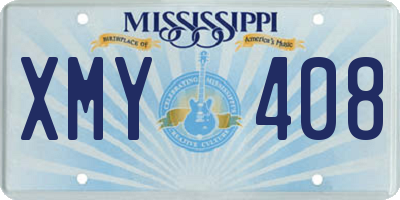 MS license plate XMY408