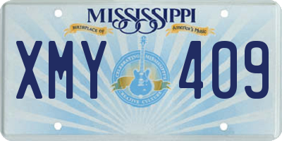 MS license plate XMY409