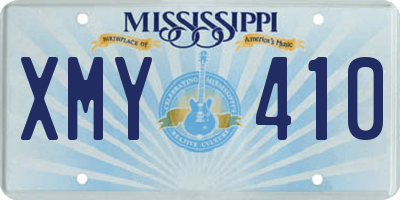MS license plate XMY410