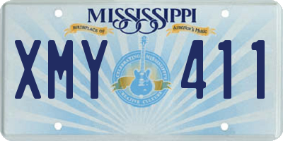 MS license plate XMY411