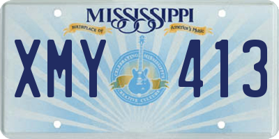 MS license plate XMY413