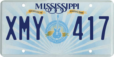 MS license plate XMY417