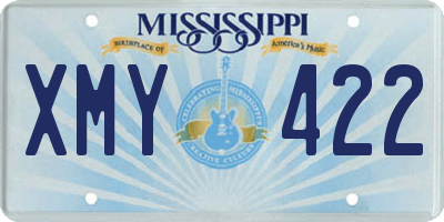 MS license plate XMY422