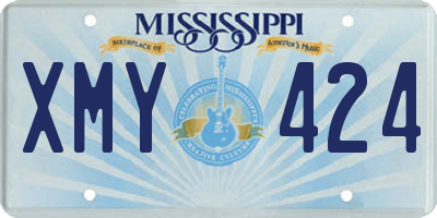 MS license plate XMY424