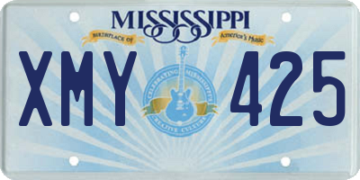 MS license plate XMY425