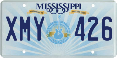 MS license plate XMY426